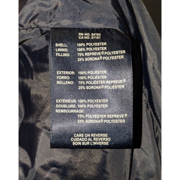 Tommy Hilfiger Womens Medium Quilted Jacket Gold Snap Buttons Zipper Gray - Picture 5 of 16